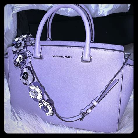 michael kors lavender ruffle bag